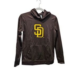 Gen2 San Diego Padres Hoodie Kids L 14/16 Brown MLB Baseball Logo Pullover Sweat